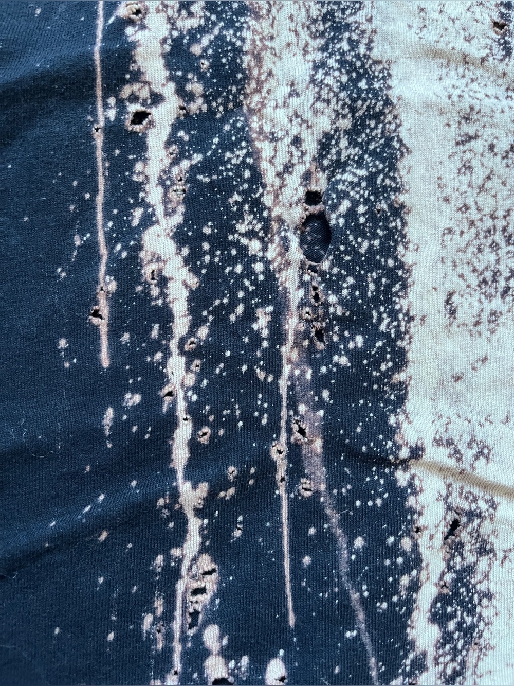 Handmade trashed distressed destroyed bleach tie-dye t-shirt punk goth grunge s - Picture 6 of 9